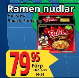 Supergrossen Ramen nudlar erbjuda