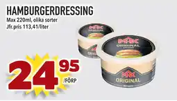 Supergrossen HAMBURGERDRESSING erbjuda