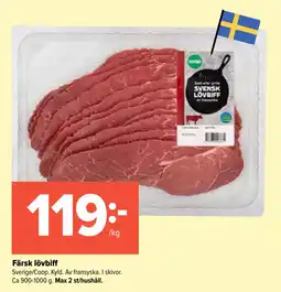 Coop Extra Färsk lövbiff erbjuda