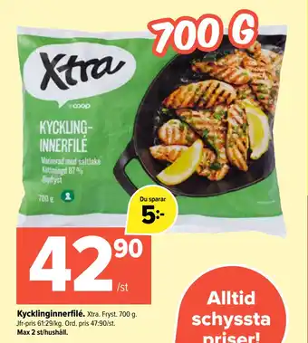 Coop Extra Kycklinginnerfilé erbjuda