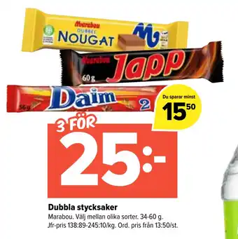 Coop Extra Dubbla stycksaker erbjuda