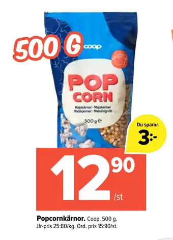 Coop Extra Popcornkärnor erbjuda