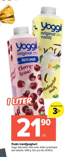 Coop Extra Frukt-/vaniljyoghurt erbjuda