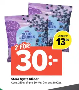 Coop Extra Stora frysta blåbär erbjuda