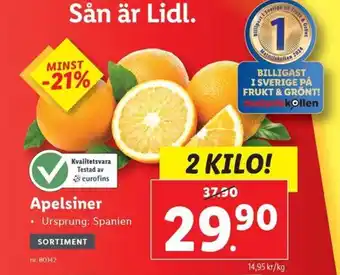 Lidl Apelsiner erbjuda