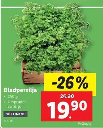 Lidl Bladpersilja erbjuda