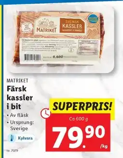 Lidl MATRIKET Färsk kassler i bit erbjuda