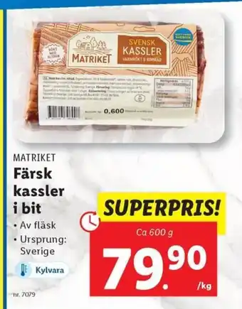 Lidl MATRIKET Färsk kassler i bit erbjuda