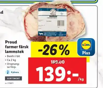 Lidl Proud farmer färsk lammstek erbjuda