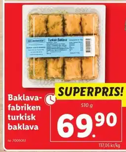 Lidl BAKLAVA- fabriken turkisk baklava erbjuda