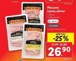 Lidl PARSONS tunna skivor erbjuda