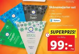 Lidl Skånemejerier ost erbjuda