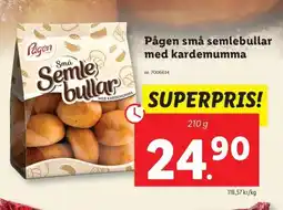 Lidl Pågen små semlebullar med kardemumma erbjuda