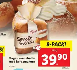 Lidl Pågen semlebullar med kardemumma erbjuda