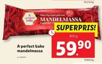 Lidl A perfect bake mandelmassa erbjuda