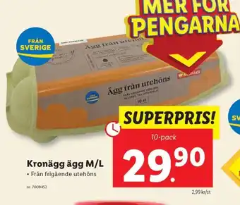 Lidl Kronägg ägg M/L erbjuda