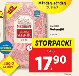 Lidl MATRIKET Vetemjöl erbjuda