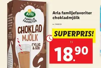 Lidl ARLA familjefavoriter chokladmjölk erbjuda