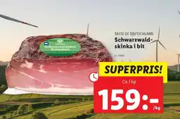 Lidl TASTE OF DEUTSCHLAND Schwarzwald- skinka i bit erbjuda