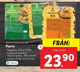 Lidl TASTE OF DEUTSCHLAND Pasta erbjuda