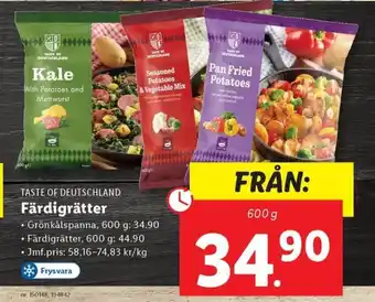 Lidl TASTE OF DEUTSCHLAND Färdigrätter erbjuda