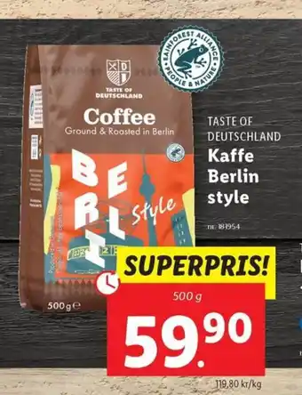 Lidl TASTE OF DEUTSCHLAND Kaffe Berlin style erbjuda