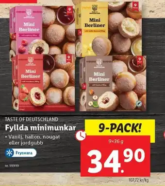 Lidl TASTE OF DEUTSCHLAND Fyllda minimunkar erbjuda