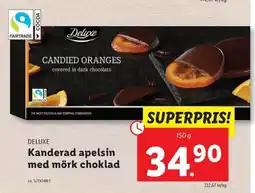 Lidl DELUXE Kanderad apelsin med mörk choklad erbjuda