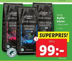 Lidl DELUXE Kaffe- bönor erbjuda