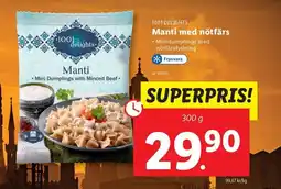 Lidl 1001 DELIGHTS Manti med nötfärs erbjuda