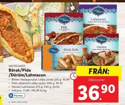 Lidl 1001 DELIGHTS Börek/Pide /Dürüm/Lahmacun erbjuda