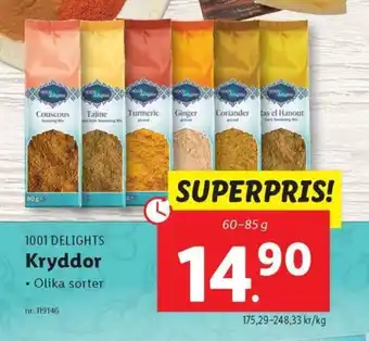 Lidl 1001 DELIGHTS Kryddor erbjuda