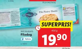 Lidl 1001 DELIGHTS Filodeg erbjuda