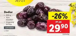 Lidl Dadlar erbjuda