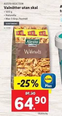 Lidl ALESTO SELECTION Valnötter utan skal erbjuda