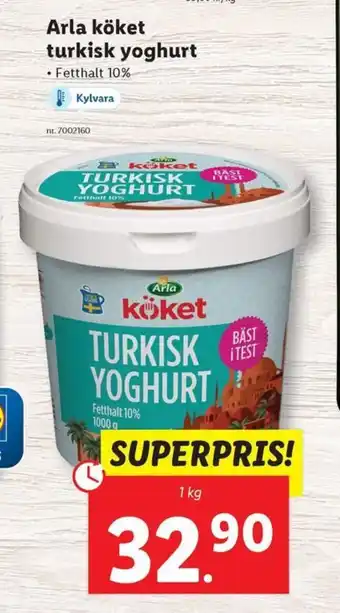 Lidl ARLA köket turkisk yoghurt erbjuda