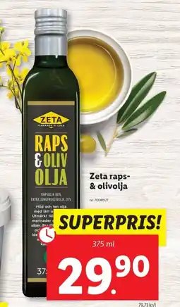 Lidl ZETA raps- & olivolja erbjuda