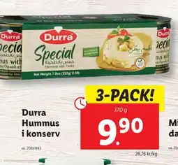 Lidl DURRA Hummus i konserv erbjuda