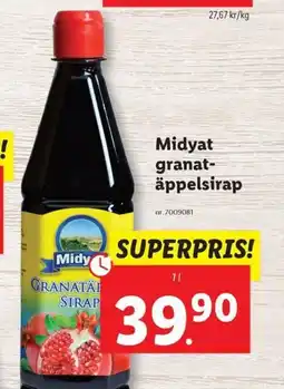 Lidl MIDYAT granat- äppelsirap erbjuda