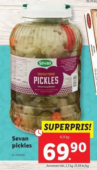 Lidl SEVAN pickles erbjuda