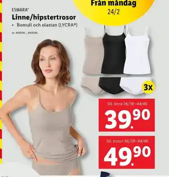 Lidl ESMARA Linne/hipstertrosor erbjuda