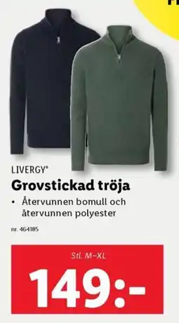 Lidl LIVERGY Grovstickad tröja erbjuda