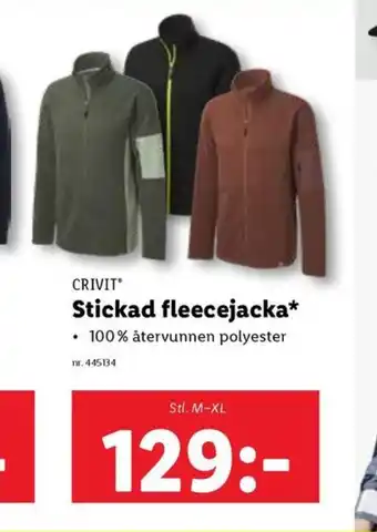 Lidl CRIVIT Stickad fleecejacka erbjuda