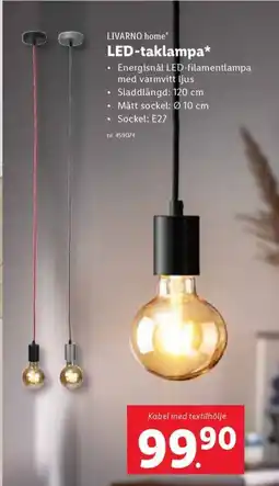 Lidl LIVARNO HOME LED-taklampa erbjuda