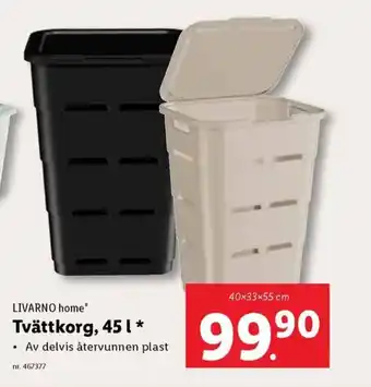 Lidl LIVARNO HOME Tvättkorg erbjuda