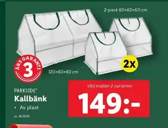 Lidl PARKSIDE Kallbänk erbjuda