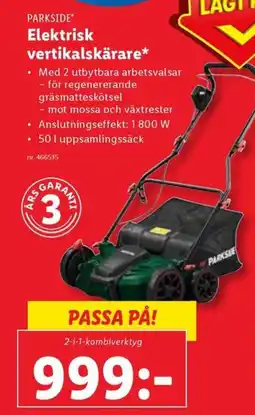 Lidl PARKSIDE Elektrisk vertikalskärare erbjuda