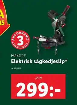 Lidl PARKSIDE Elektrisk sågkedjeslip erbjuda