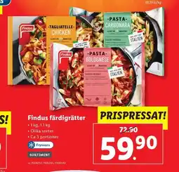 Lidl FINDUS färdigrätter erbjuda