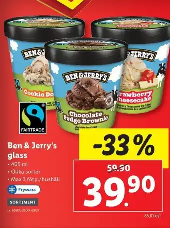 Lidl Ben & Jerry's erbjuda